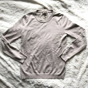 Zippered Crew Neck Sweater